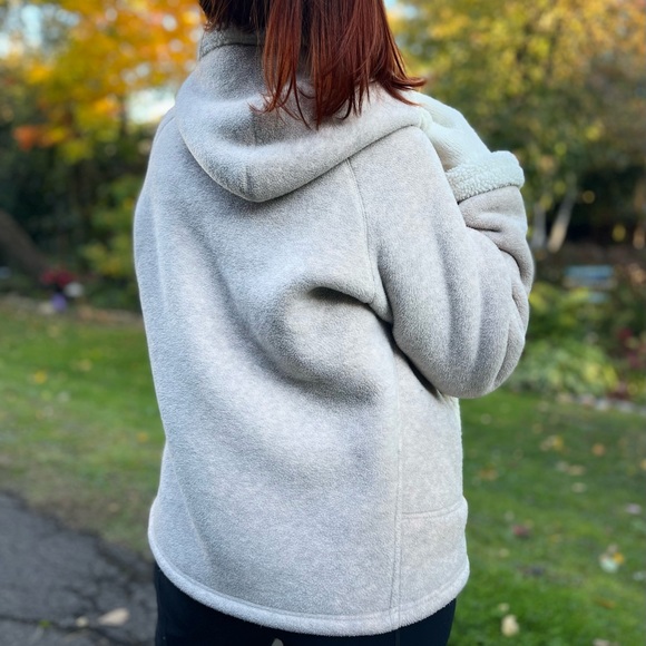 #015 Winter Sherpa-Lined Sweatshirt Zip Up Hoodie - Picture 3 of 5